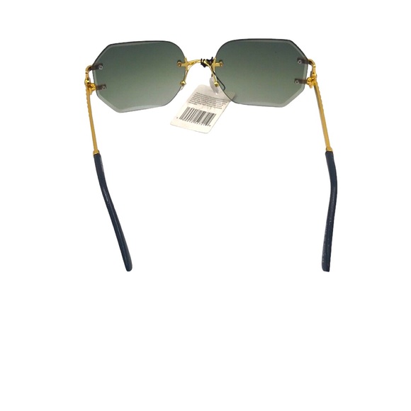 Frameless 🕶 Unisex Green Lens eyewear sunglasses - Picture 3 of 5